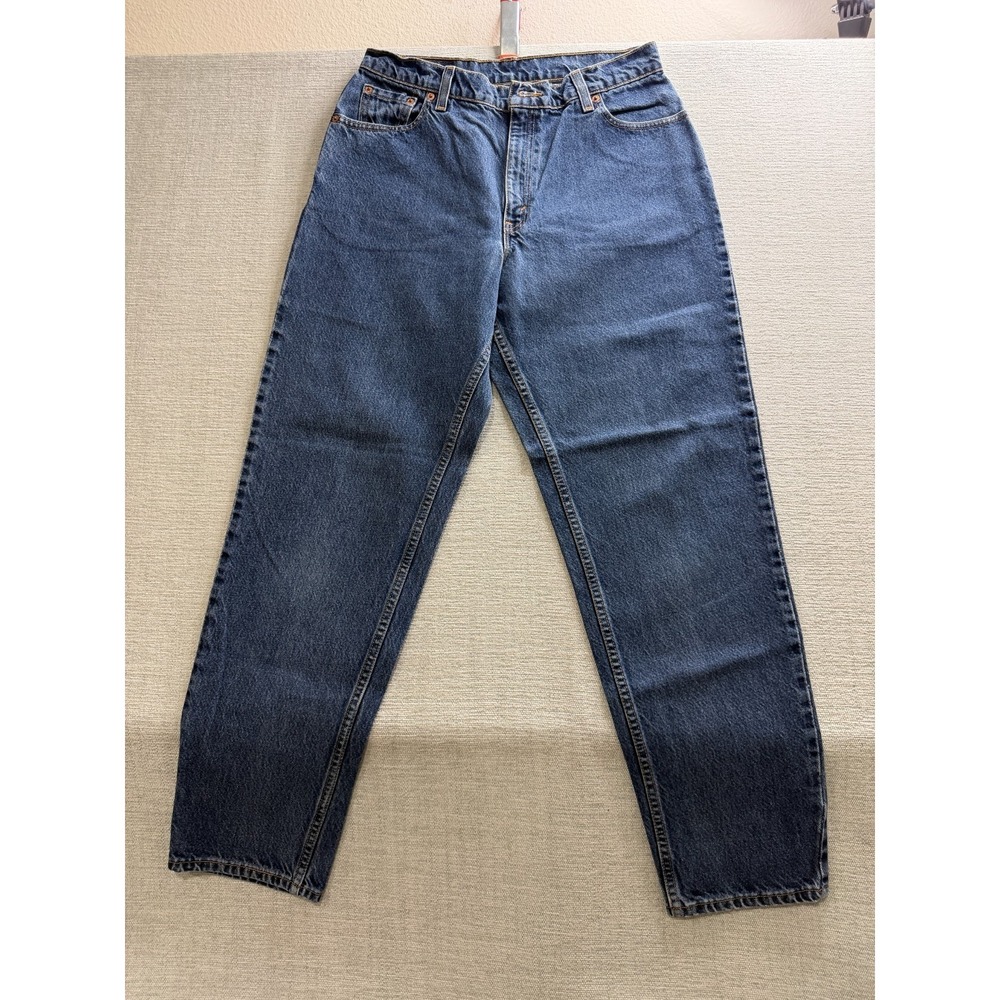 Levis 550 Jeans Womens 14 Blue Denim Cotton Tapered Leg Medium Wash Relaxed Fit